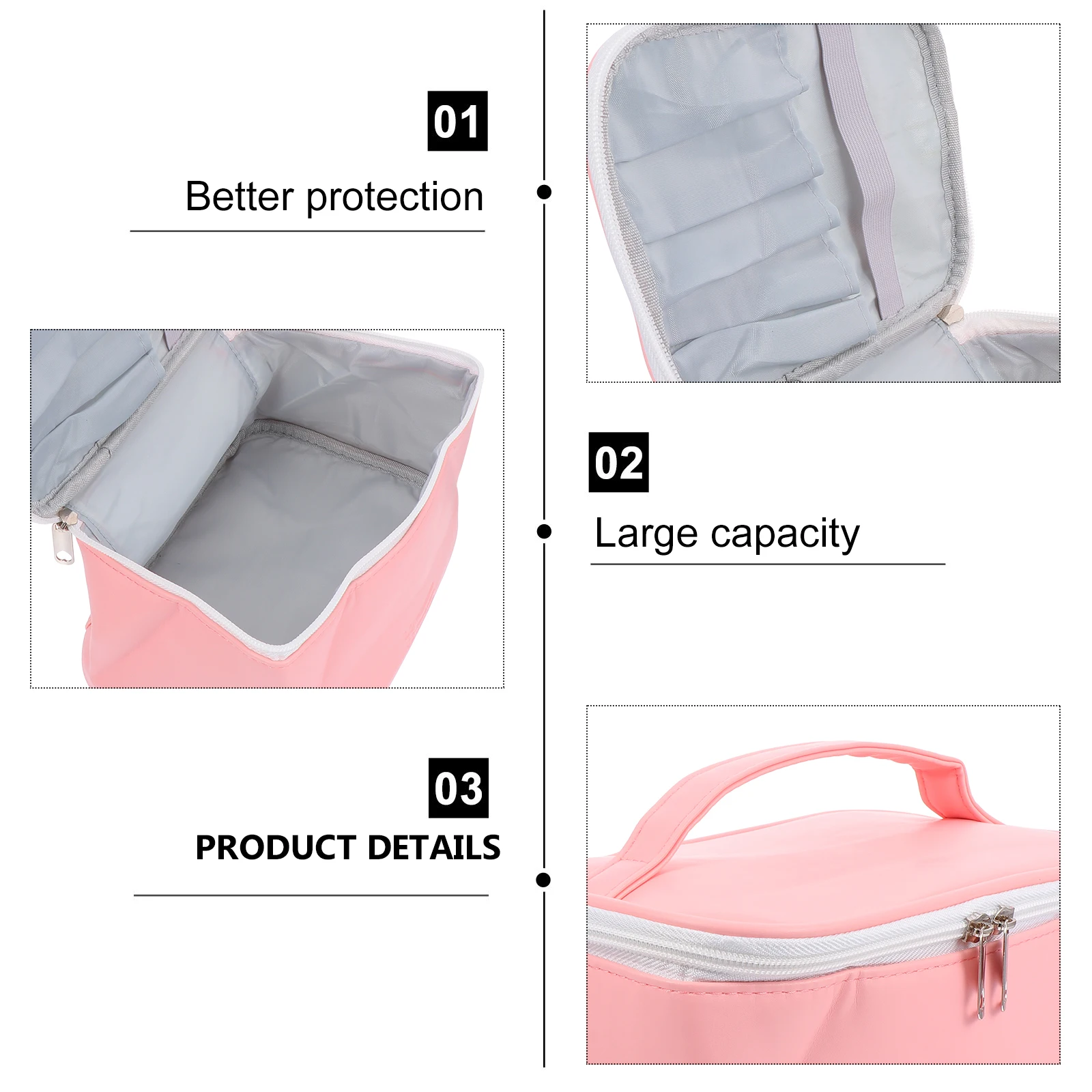 

Waterproof Pouch Travel Toiletry Bag PU Makeup ganizer Simple Fashionable Wash Storage Gym Camping Home Use