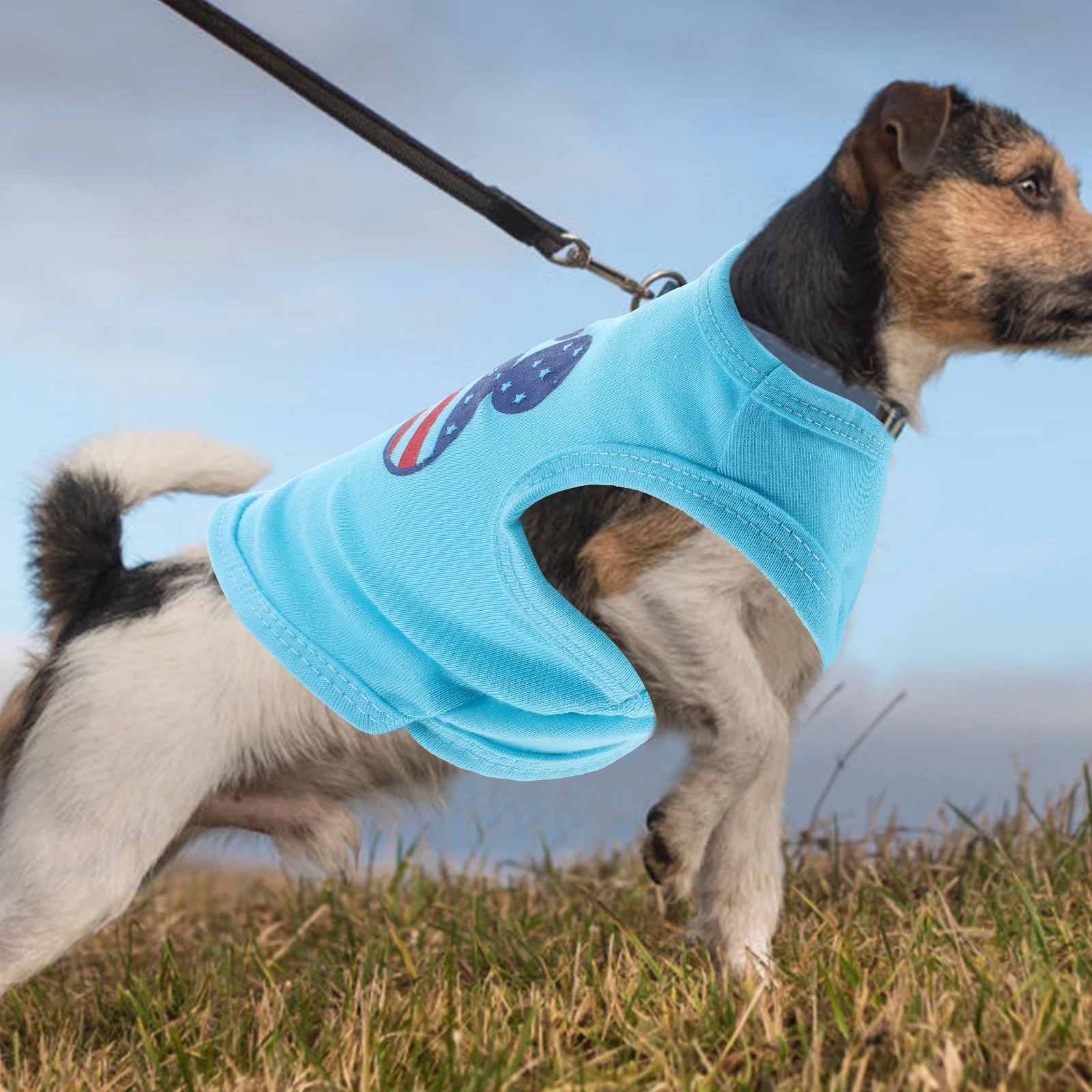 

Clothes American Flag Printed Dog Shirt T Shirt XS Size Pet Vest Breathable Puppy Clothing Adorable Design Dog