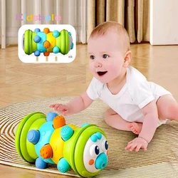 Montessori Sensory Roller Caterpillar Crawling Exercise Grip Training Toy Push Soothing Roller Toy For New Born 6 12 18 Months