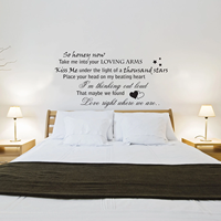 Ed Sheeran - Thinking Out Loud Text  quote  Vinyl  Decal Wall Art Sticker removeable decor  self-adhesive