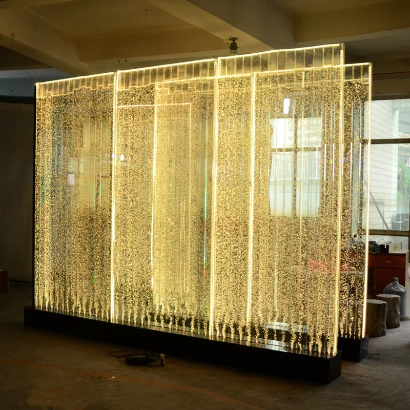 Customized Wedding Decoration Led Colour Changing Glowing Waterfall Bubble Wall