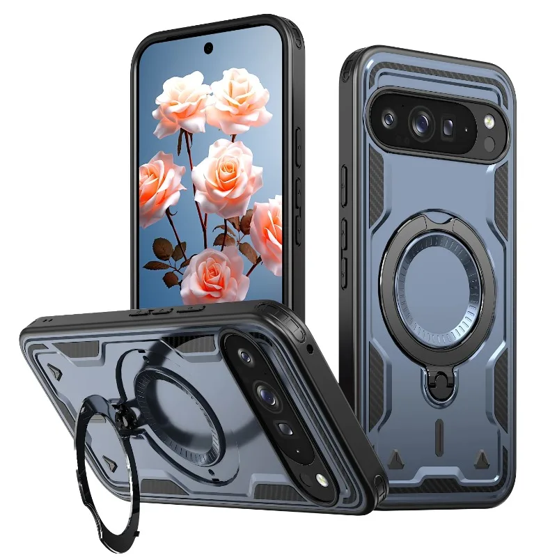 سيارة بريميوم 360 ° تدوير قوس درع الحالات الهاتف لجوجل بكسل 10 9 برو XL 9A قطرة برهان المغناطيسي شحن حامي غطاء