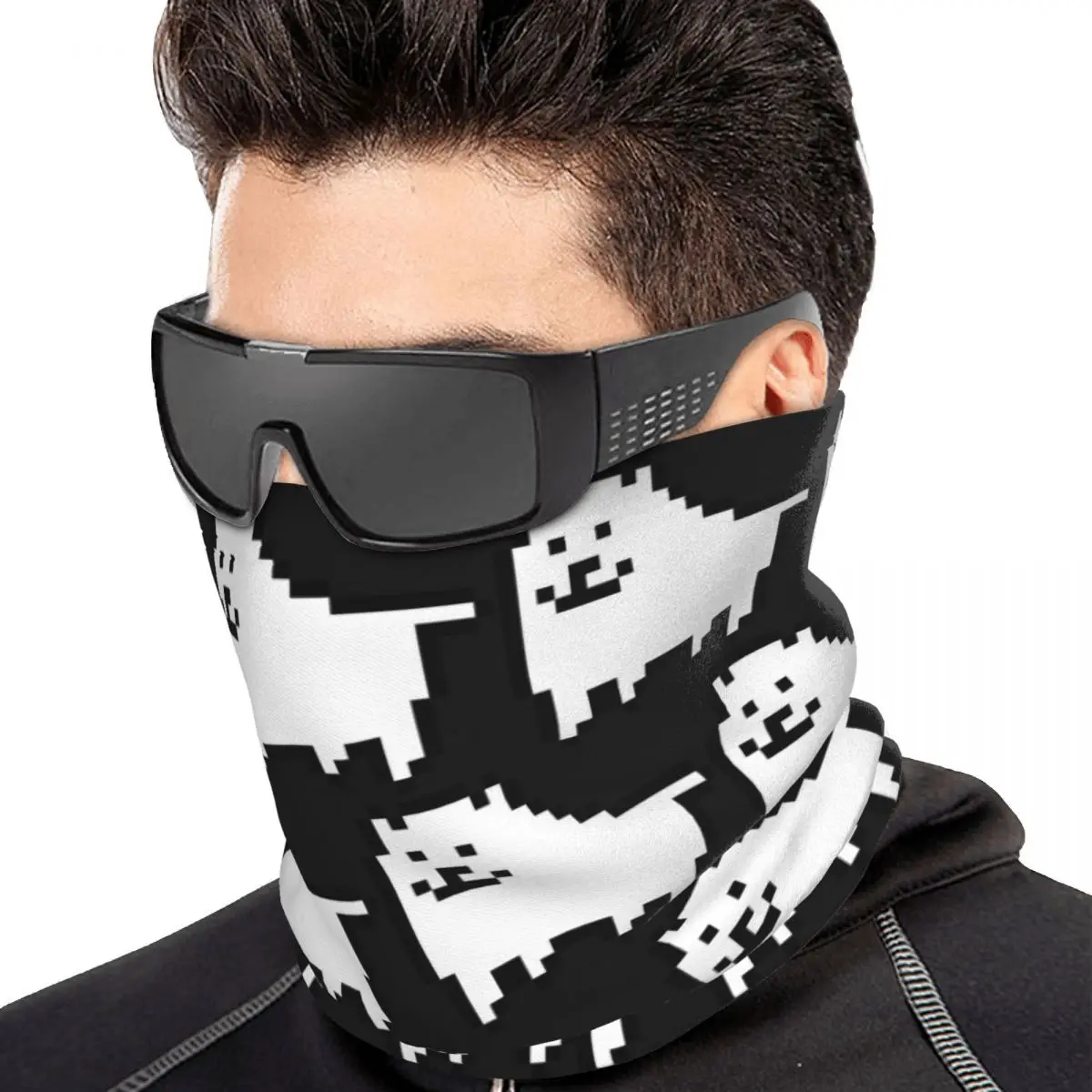 Annoying Dog In Space Undertale Toby Video Game Rpg Multifunctional Elastic Neck Gaiter Dust Proof Face Cover Bandana Unisex