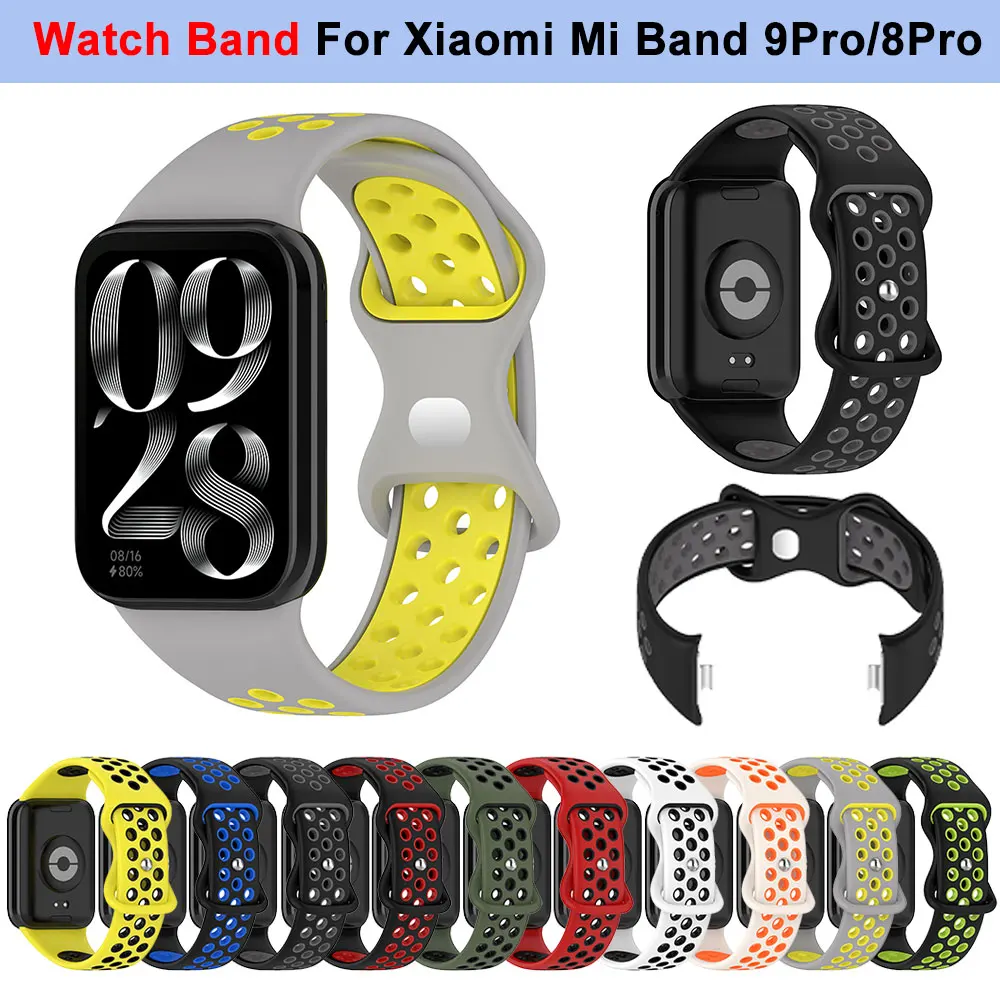 Силиконовый ремешок для умных часов Xiaomi Mi Band 9 Pro, браслет для Miband 8 Pro, спортивный ремешок, аксессуары для часов, Correa
