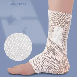 1 Roll Mesh Elastic Bandage Wound Dressing Net Tubular Gauze Fix Breathable Bandage Retainer For Finger Ankle Wrist Injury