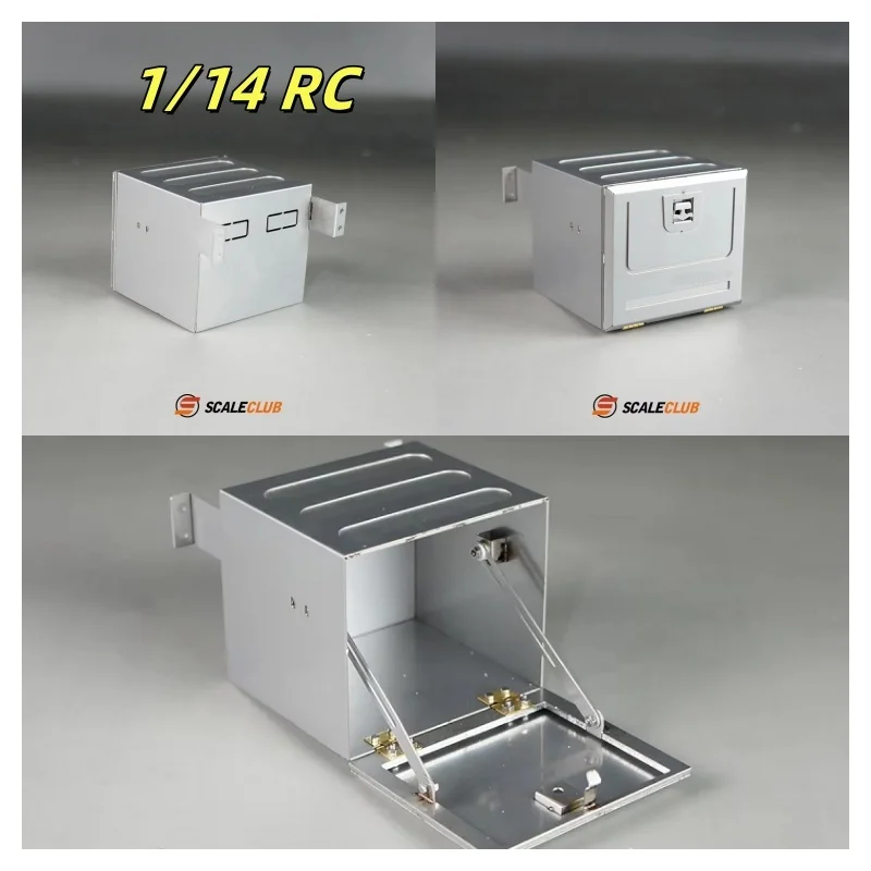 

Scaleclub Model 1/14 For Upgrade Metal Toolbox For Tamiya Scania 770S MAN Benz Volvo RC Trailer Tipper Car Diy Part rc accessori