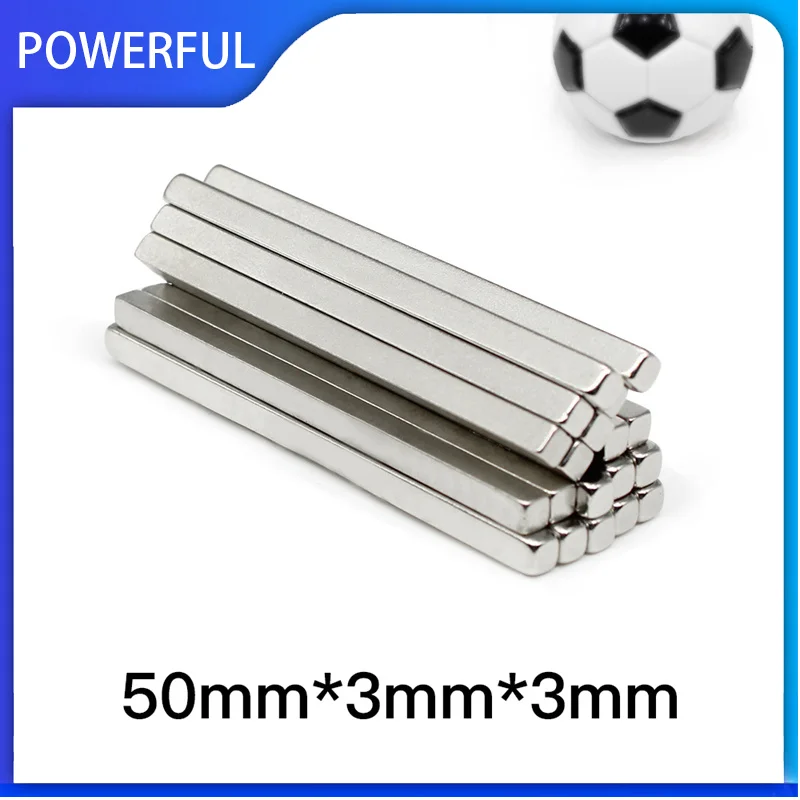 

5~200PCS 50x3x3 Block Sheet Magnet Strong N35 Quadrate Rare Earth Neodymium Magnets Permanent Magnet 50*3*3mm