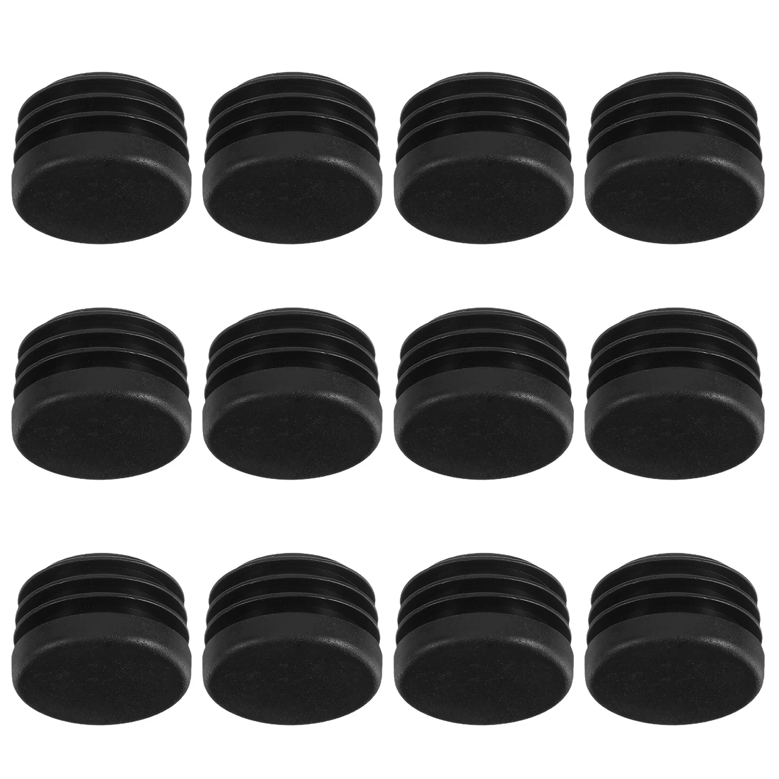 

120 Pcs Table and Chair Foot Cover Plug Pads Black Plastic End Cap niture Tube Caps Elastic Leg Plugs Legs