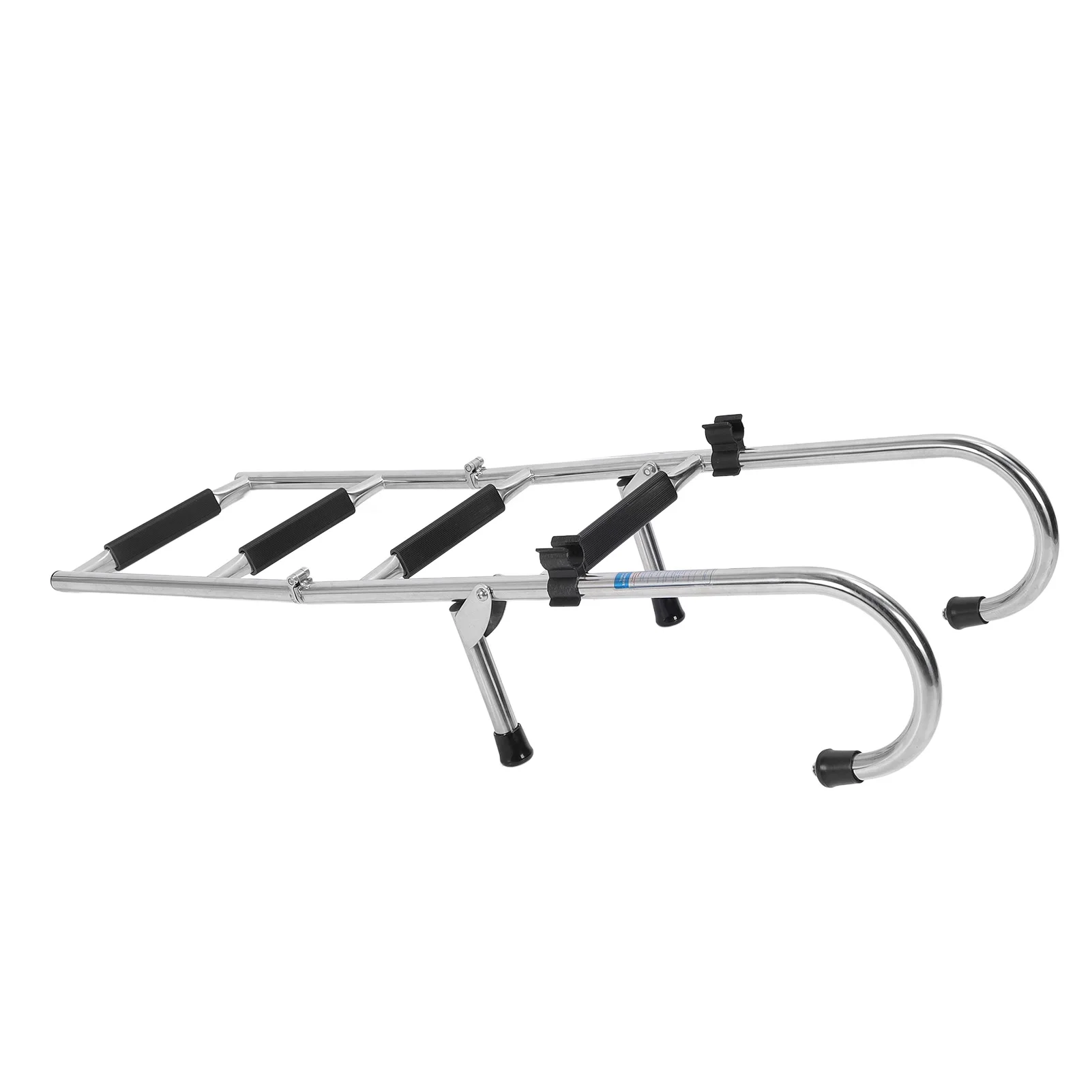 سلم سباحة للقارب قابل للطي 316 من الفولاذ المقاوم للصدأ 4 خطوات سلم قارب عائم مرآة متعددة الاستخدامات مصقولة مع درابزين يدوي للأحواض