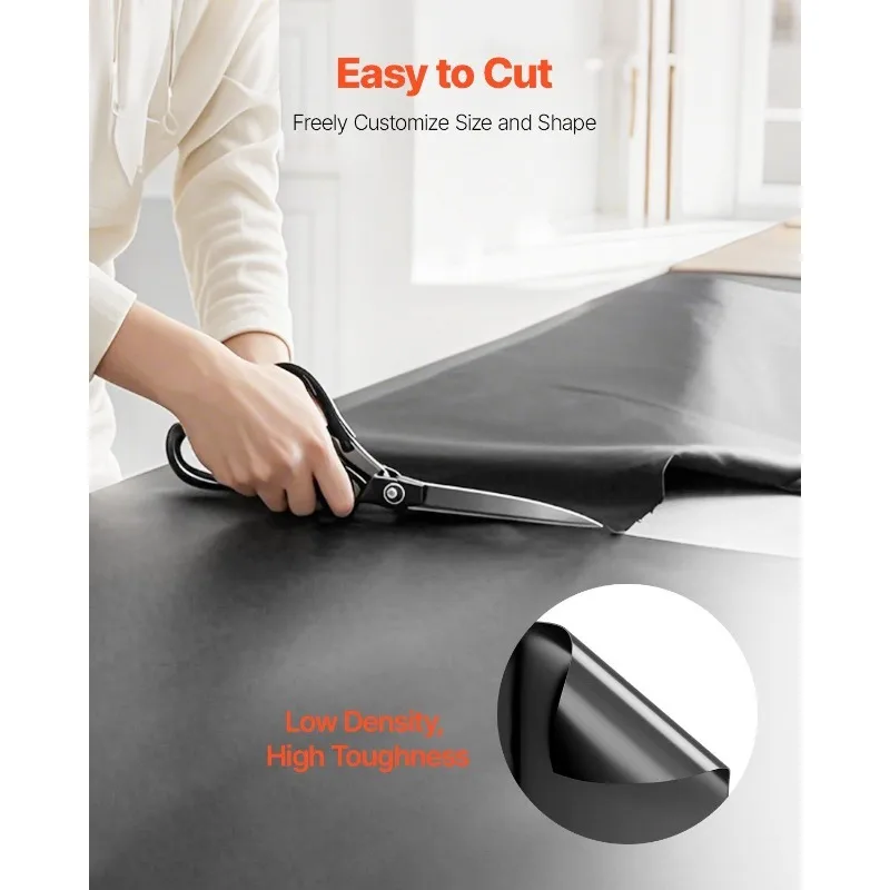 Сверхмощный пластиковый лист размером 3 фута x 50 футов — черный полиэтиленовый брезент для художников размером 4 мил, 2,47 фунта