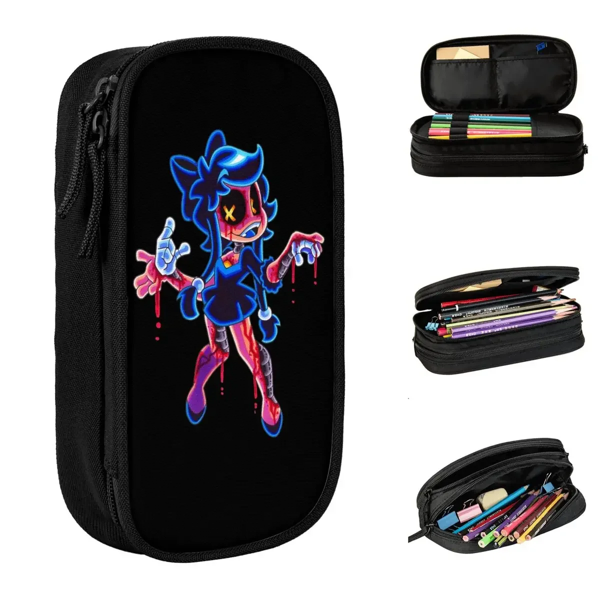 Murder Drones Pencil Case Pen Holder Bag Girls Boys Large Storage Office Gift Pencilcases