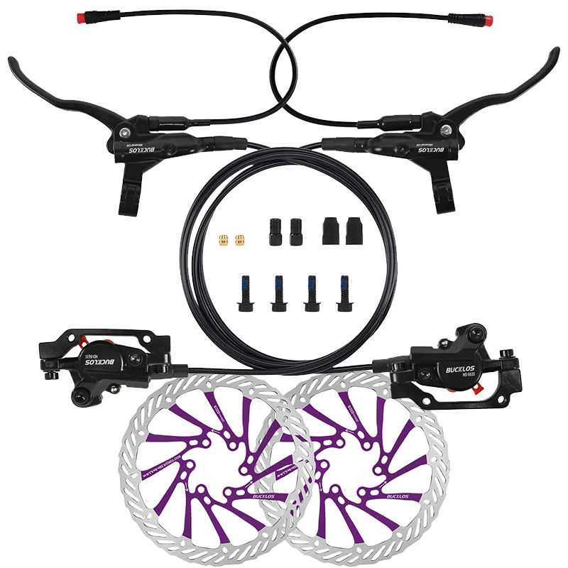 BUCKLOS E-Bike Hydraulische Schijfrem Elektrische Scooter Vouwfiets Schijfrem 2Pin Uitschakelen Elektrische Fiets Hydraulische Remmen