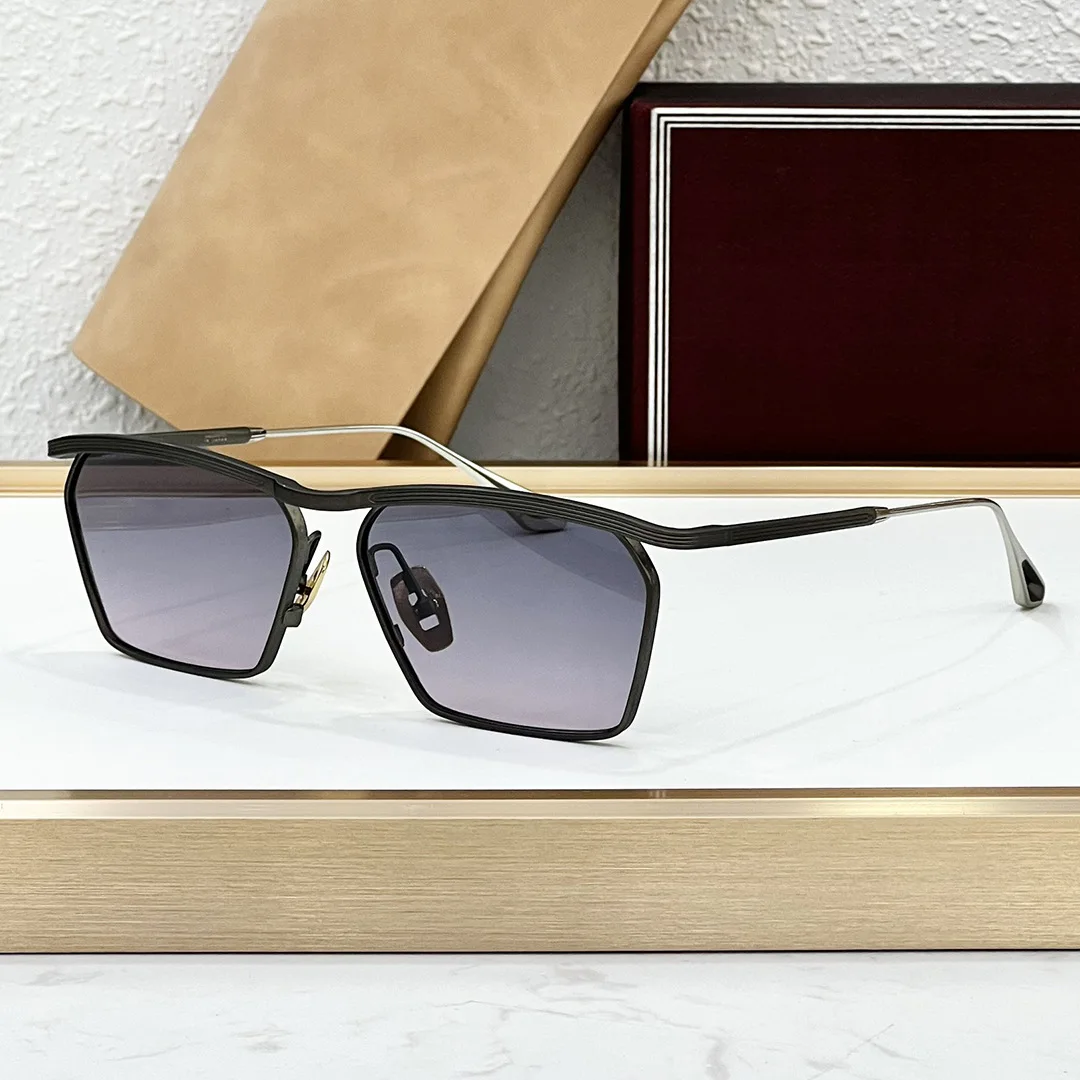 

Luxury Handmade Sunglasses Square Metal Frame UV400 Minimalist Trendy Cool Design Unisex Eyewear for Outdoor Vacation