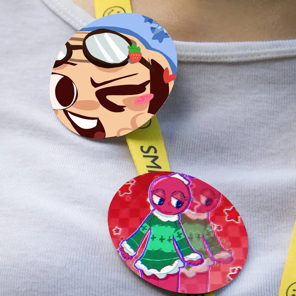 D-Dandys World Meme Astro insignias redondas exquisitas broches de insignia pines creativos para ropa sombrero mochila accesorios de regalo S