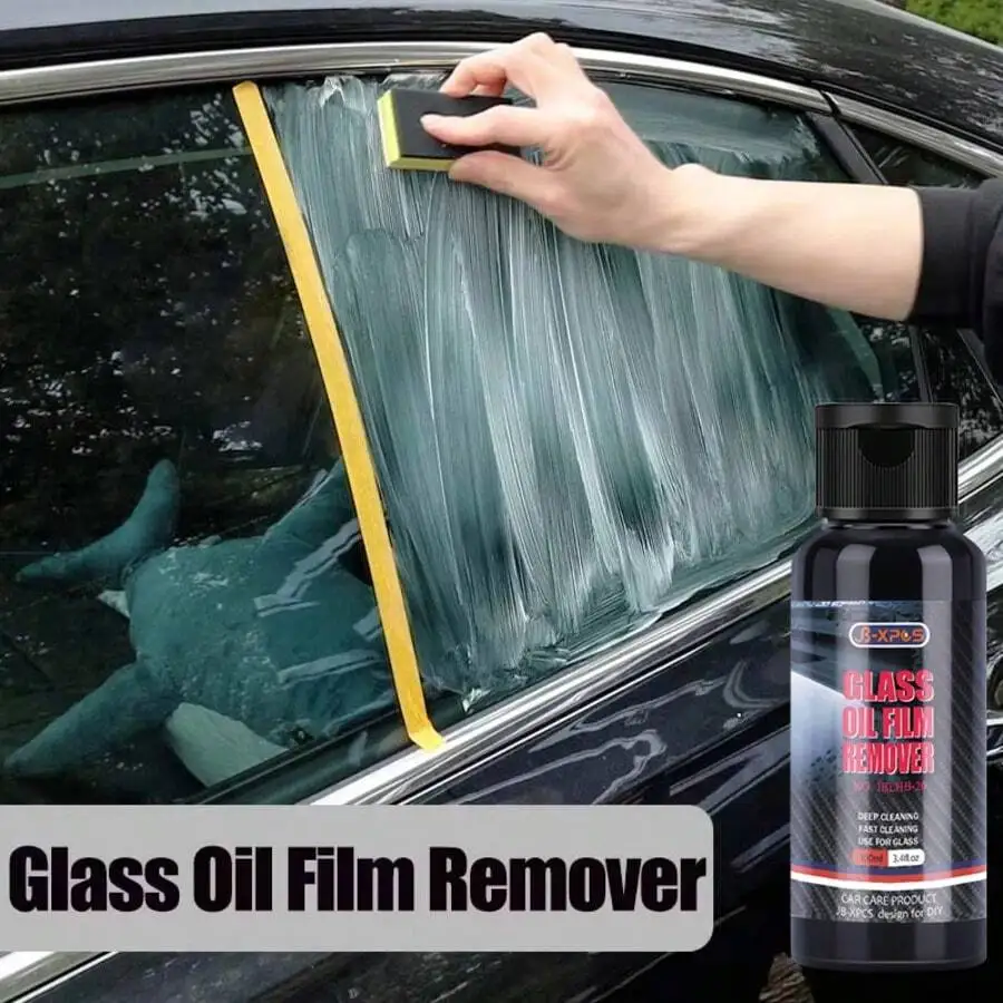 Glass Oil Film Remover Paste For Car Windshield Cleaner Streak Free Polish Clear Vision