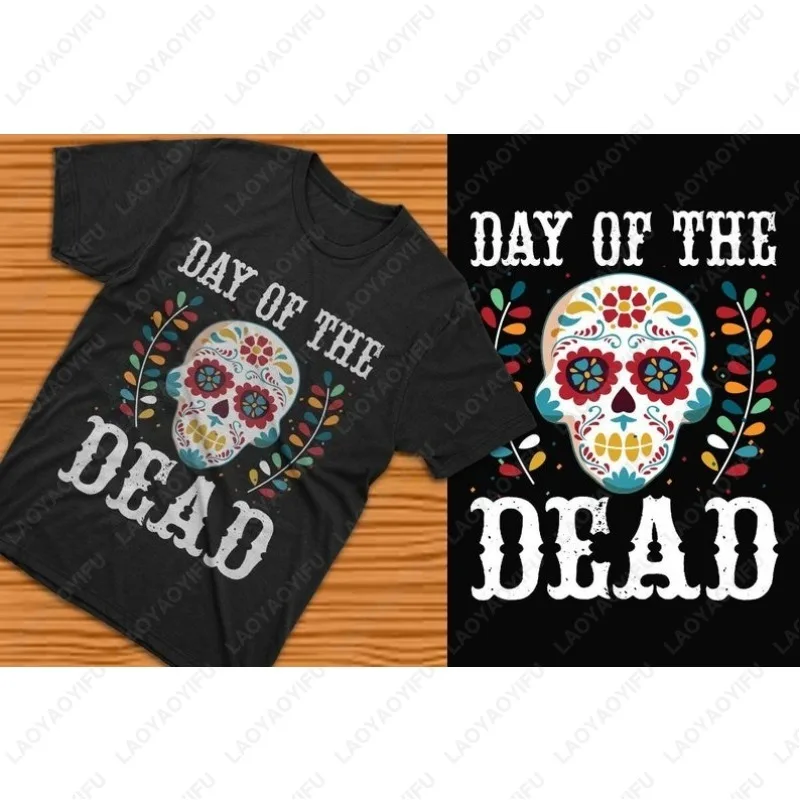 

Day of The Dead All Souls Day De Los Muertos Футболка с сахарным черепом Мужчины Женщины Хлопковые топы Departed Always Remembered Ancestors Футболки