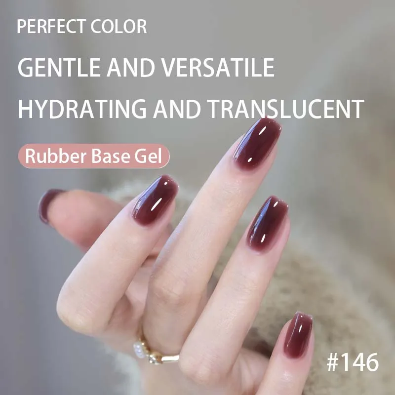 PERFECT COLOR Rubber Base Gel Polish 12ml, 8 Colors, Red Gel Polish, Nail Kit Manicure DIY Nail Art Salon Home, Christmas Nails