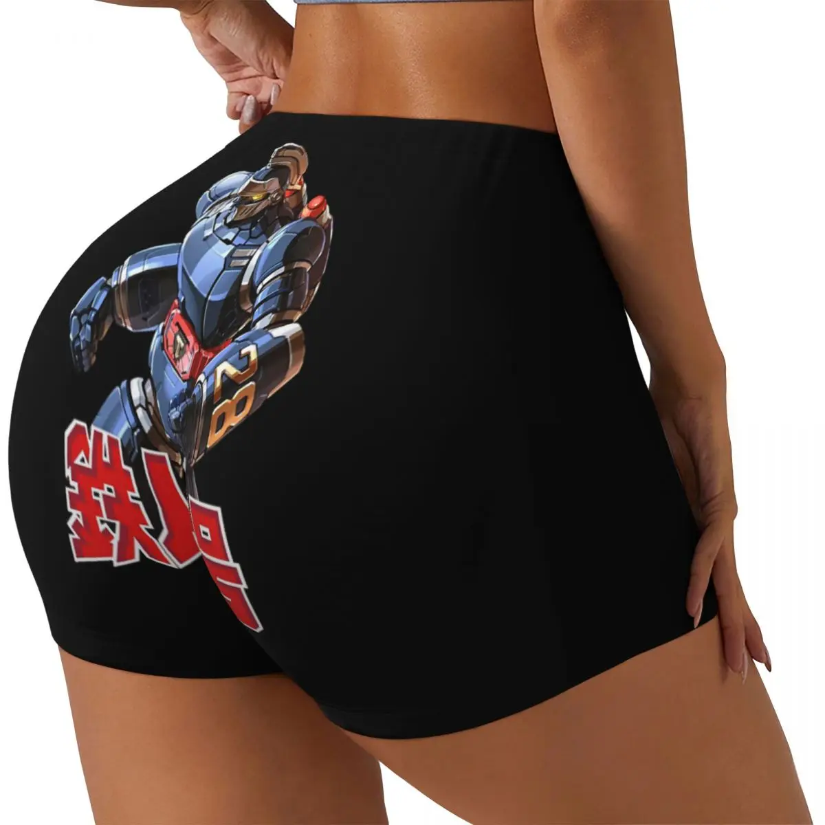 Pantaloncini da corsa per allenamento in palestra da donna robot Tetsujin 28 casual personalizzati Pantaloncini da yoga per motociclisti da pallavolo atletico