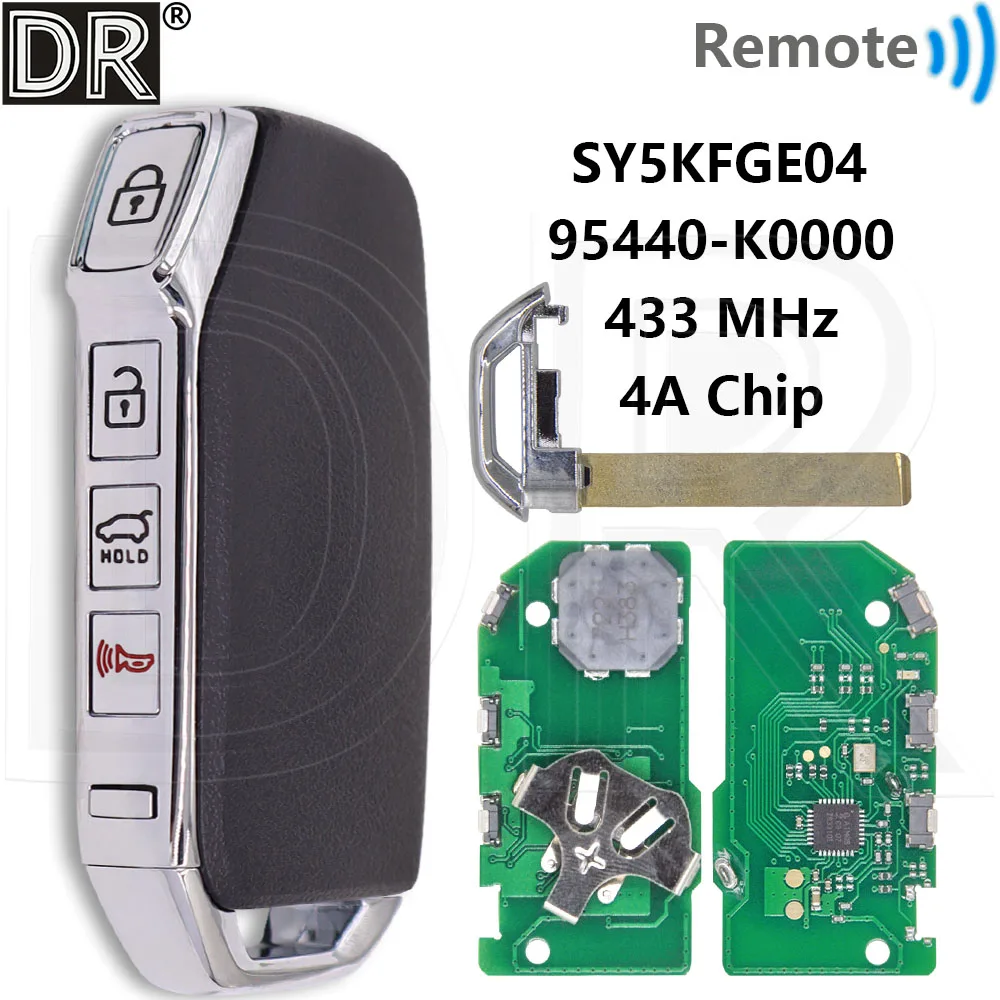 

Great 4A Chip 433.92MHz 95440-K0000 SY5KFGE04 Proximity Car Remote Control Smart Key For Kia Soul 2019 2020 2021