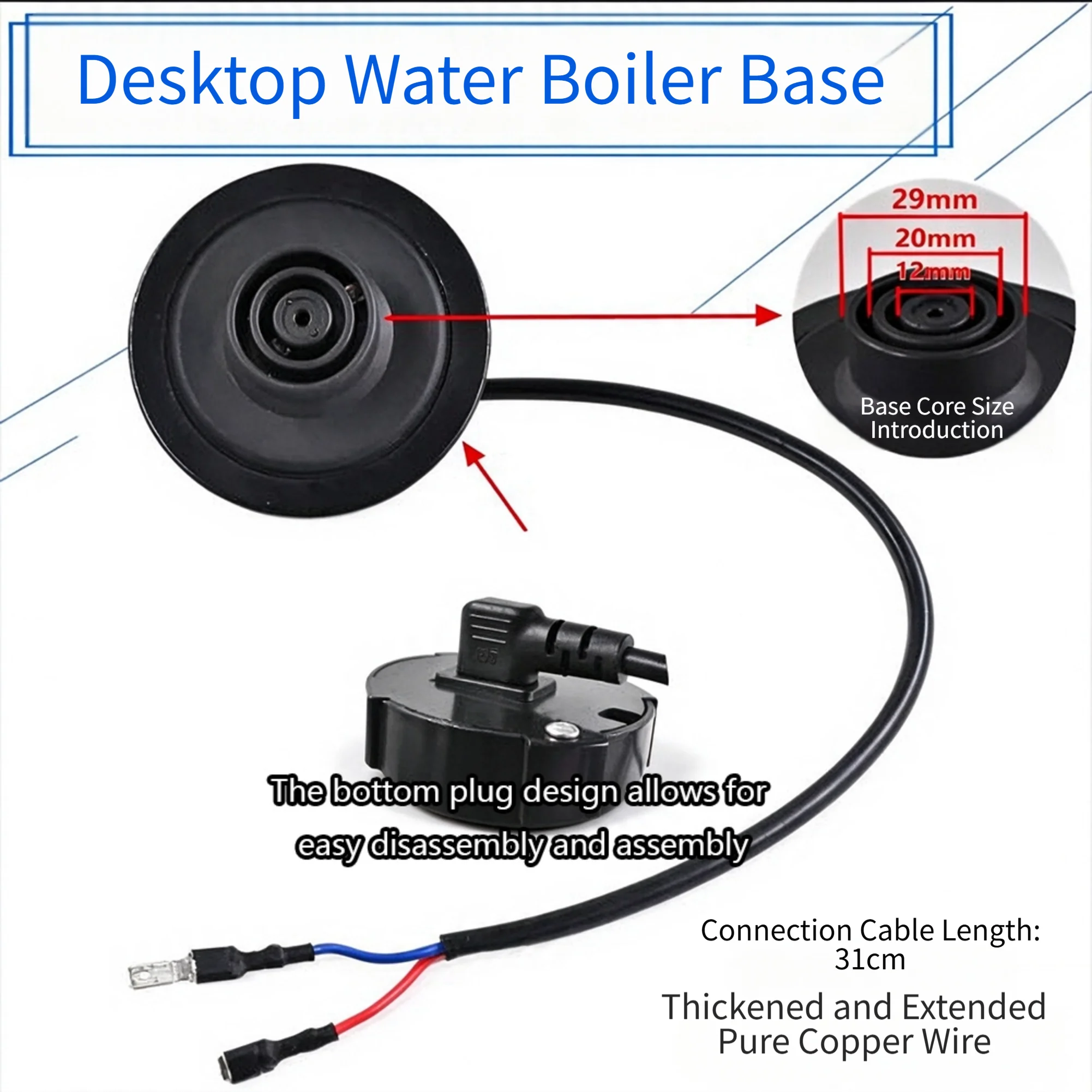 Tea Table Boiling-Kettle Sterilization-Base For Automatic Water Filling Embedded Double-Hole Electric-Kettle Tea Brewing Machine