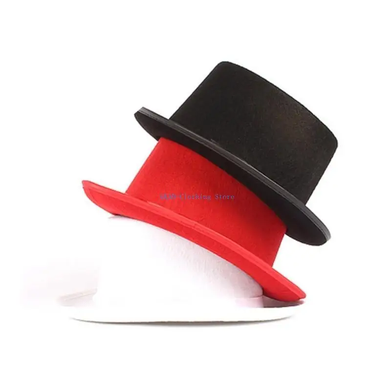 N0PE بلون سادة ورأى الساتان أفضل قبعة الساحر قبعة شهم قبعة حزب زي قبعة #3