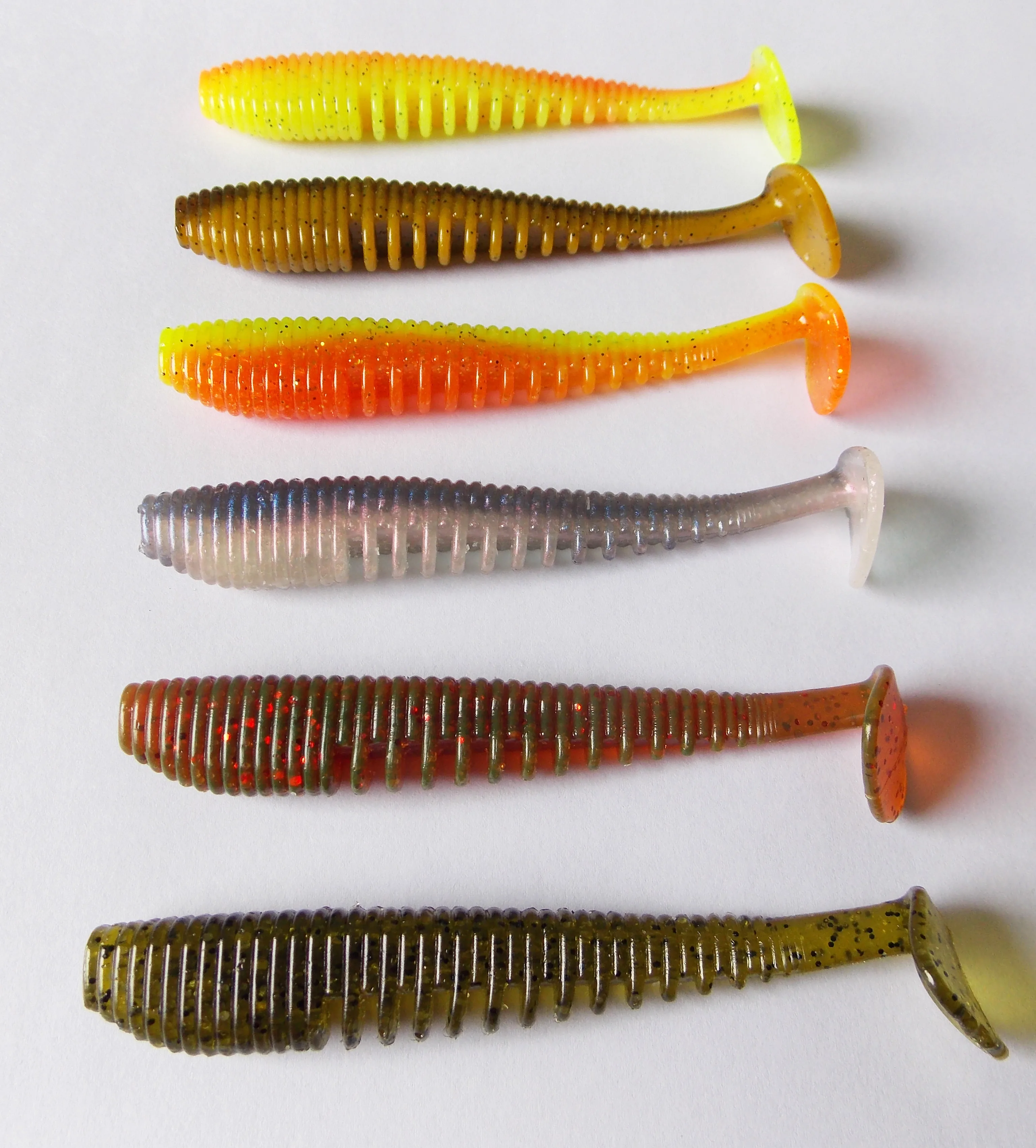 ESFISHING 인공 소프트 실리콘 미끼, Awaruna FLK Minnow, 향기 나는 소금, 페스카 낚시 미끼, 태클 T 테일 샤드, 60mm, 100mm