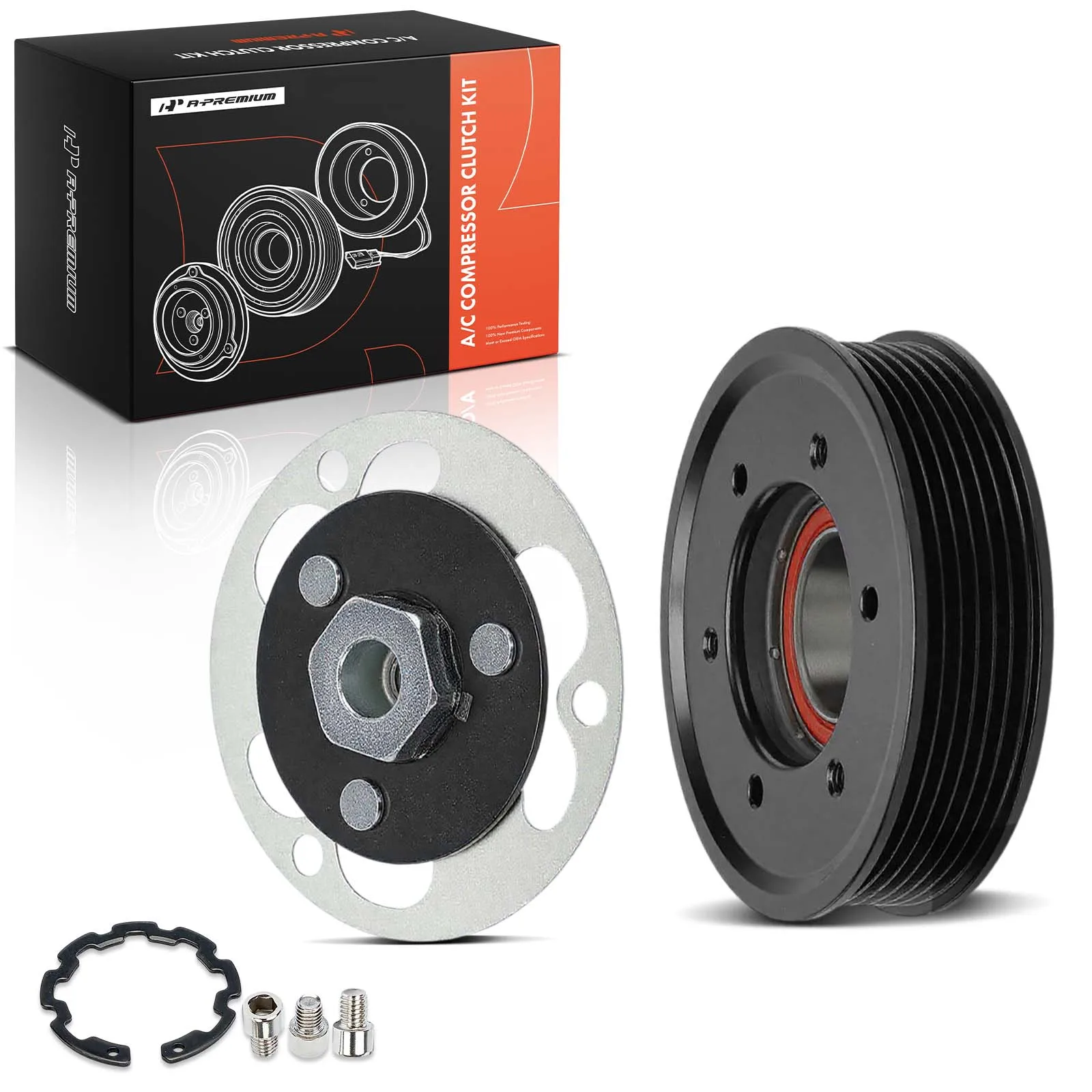 A-Premium AC Compressor Clutch Kit for Volkswagen Jetta 2020-2022 Golf 2015-2020 Tiguan 2018-2022 Audi A3 A3 Quattro 2015-2018