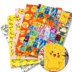Pokemon Cartoon Fabric140*50cm Handmade Sewing Patchwork Quilting Baby Dress Home Sheet Printed Fabric Fabric Sewing Kids