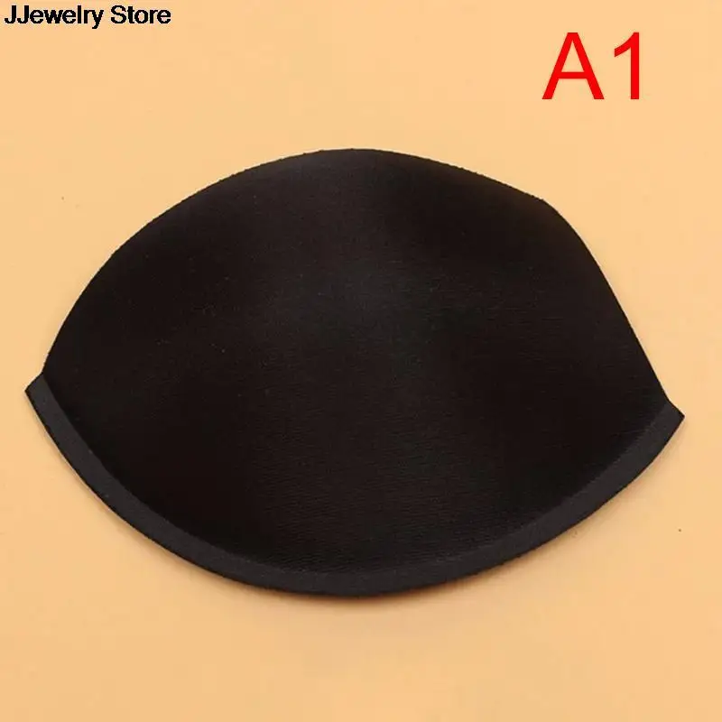 1Pair Black White Sew In Bra Cups Pads Push Up Swimwear Dress Corset Soft Foam Insert Chest Cup Women Intimates Accessories