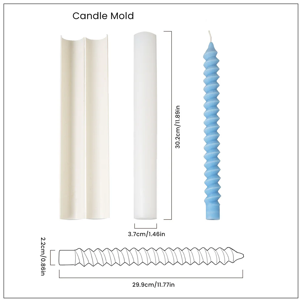 Boowan Nicole lange Spiral kerze Silikon form DIY Twist Formen, um Taper Kerzen nach Hause Hochzeit Dekor zu machen
