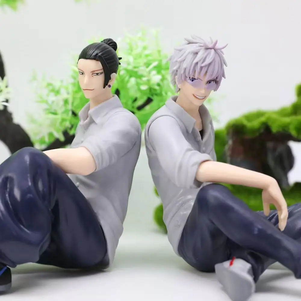 

Jujutsu Kaisen Collection Anime Figure Gojo Satoru & Geto Suguru PVC Sitting Model Action Figures Toys for Kids Gift Christmas