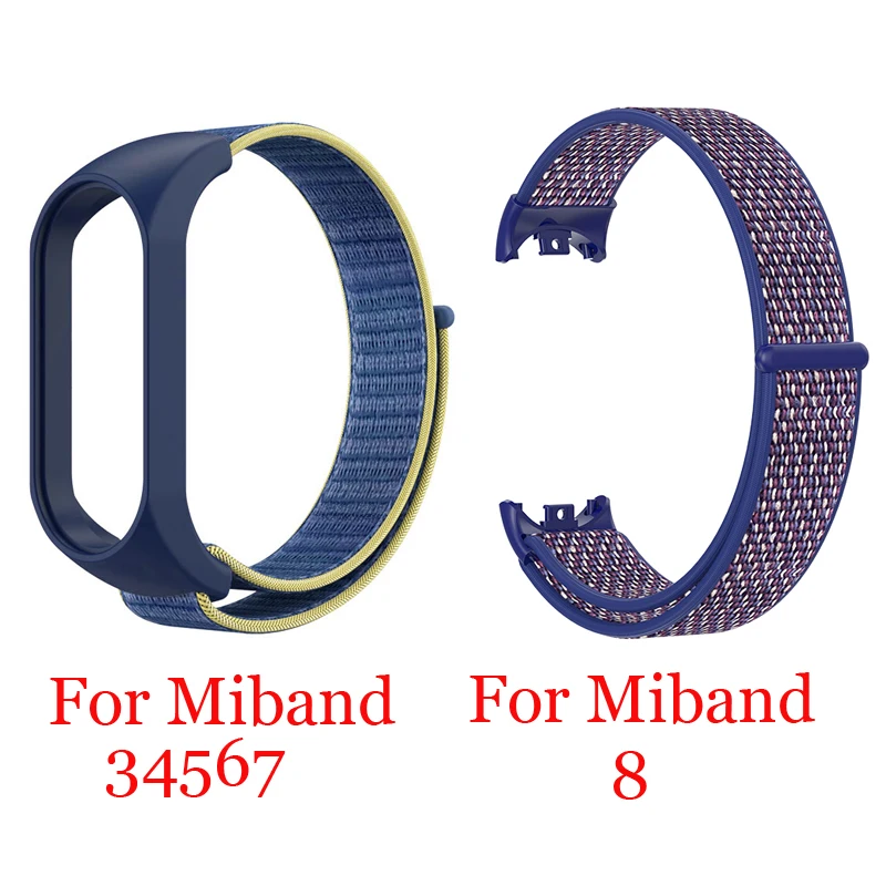 Nylon Bracelet for Mi Band 8 7 6 Strap Sport Watch Belt Pulsera Correa for Miband 6 5 Wristband for Xiaomi Mi Band 4 3 Bracelet