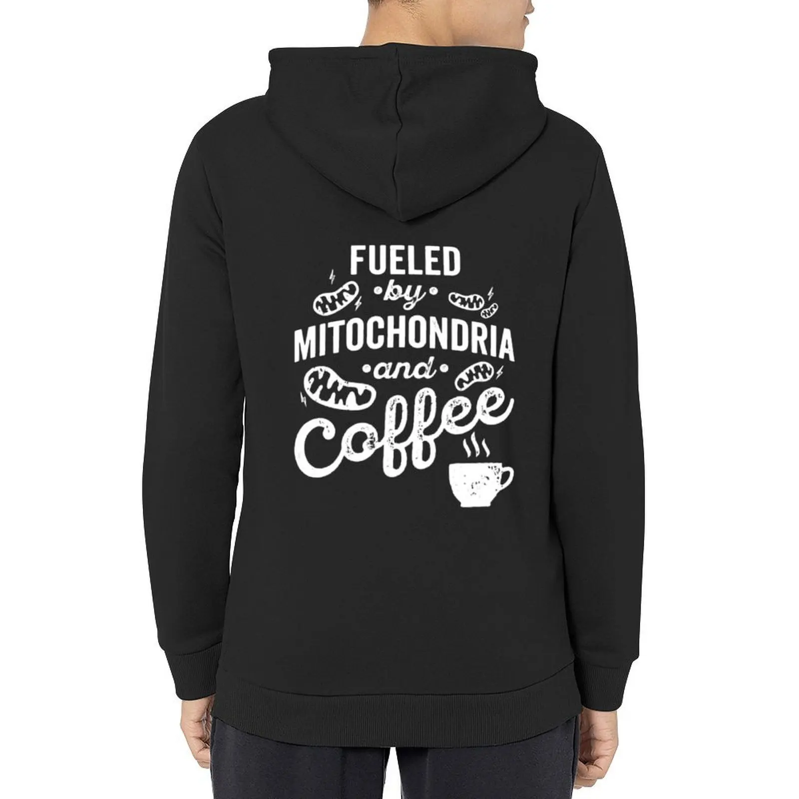 

Fueled By Mitochondria And Coffee Funny Science Biology Hoodie men clothes hooded shirt mens clothes anime hoodie