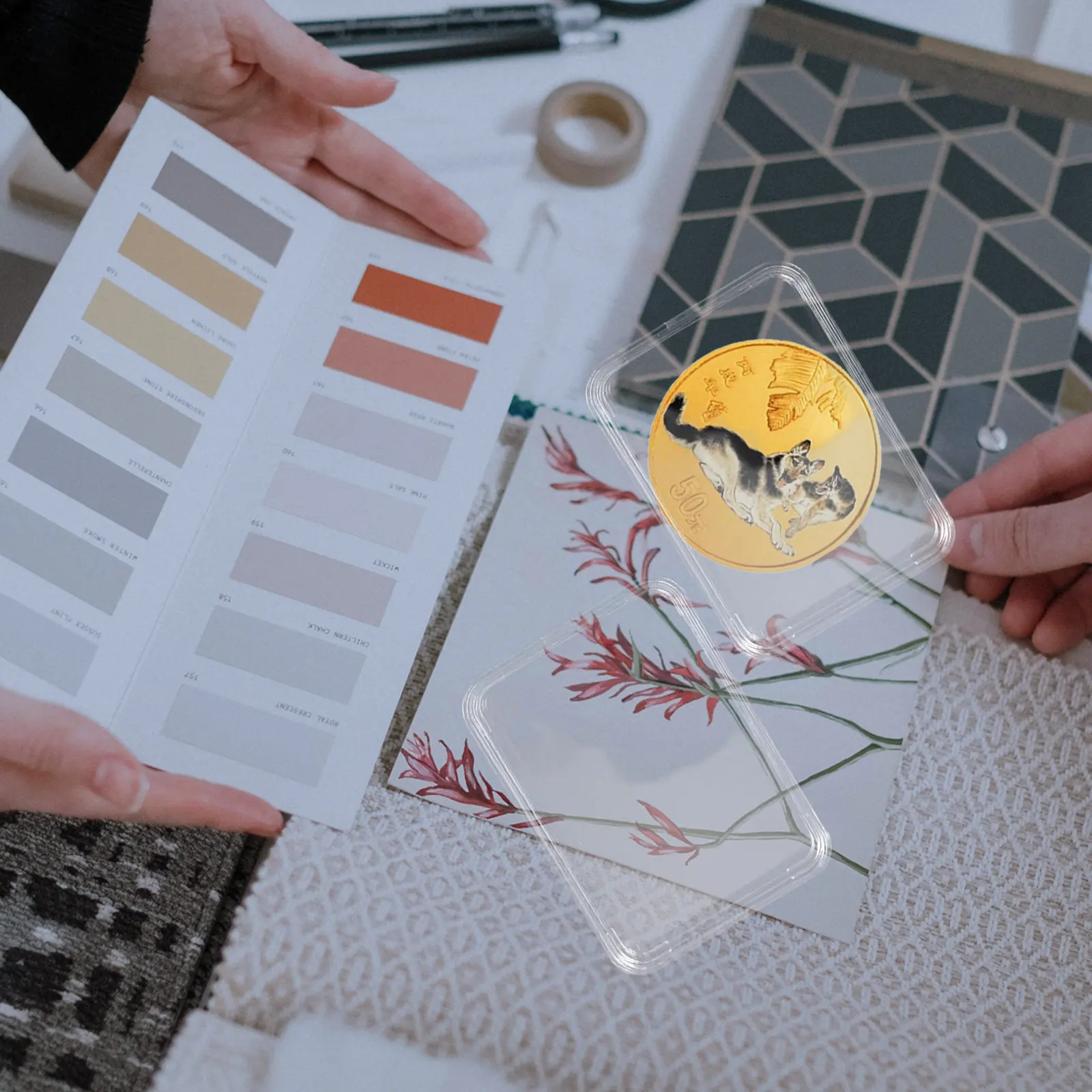 

Коробка для защиты монет, 4 шт., прочная, износостойкая, прозрачная, с пылезащитной крышкой, органайзер для хранения для коллекционеров