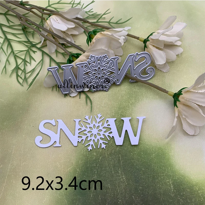 New Snow letter frame Metal Cutting Dies for DIY Scrapbooking Album Paper Cards Decorative Crafts Embossing Die Cuts