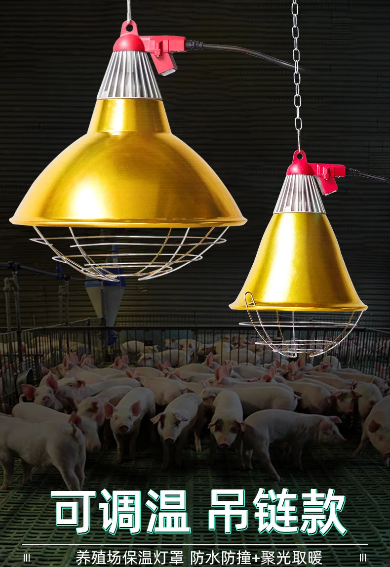 Animal heat preservation lamp shade breeding farm heat preservation lamp cover brood chick heating lamp two gear temperature