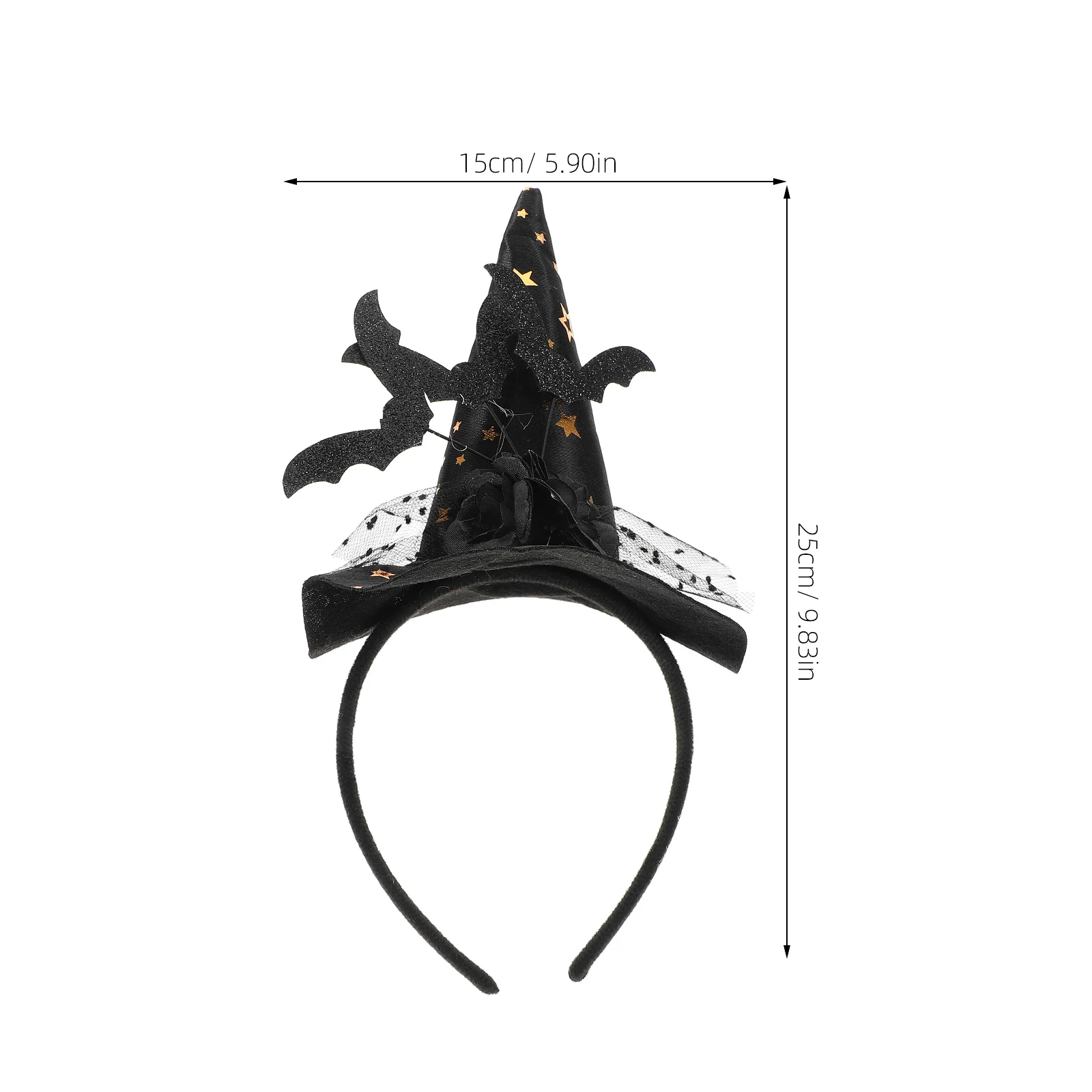 1 pièces chapeau de sorcière bandeau dentelle noire Halloween fête Costume accessoire pour les femmes déguisement mascarade événement petit magicien