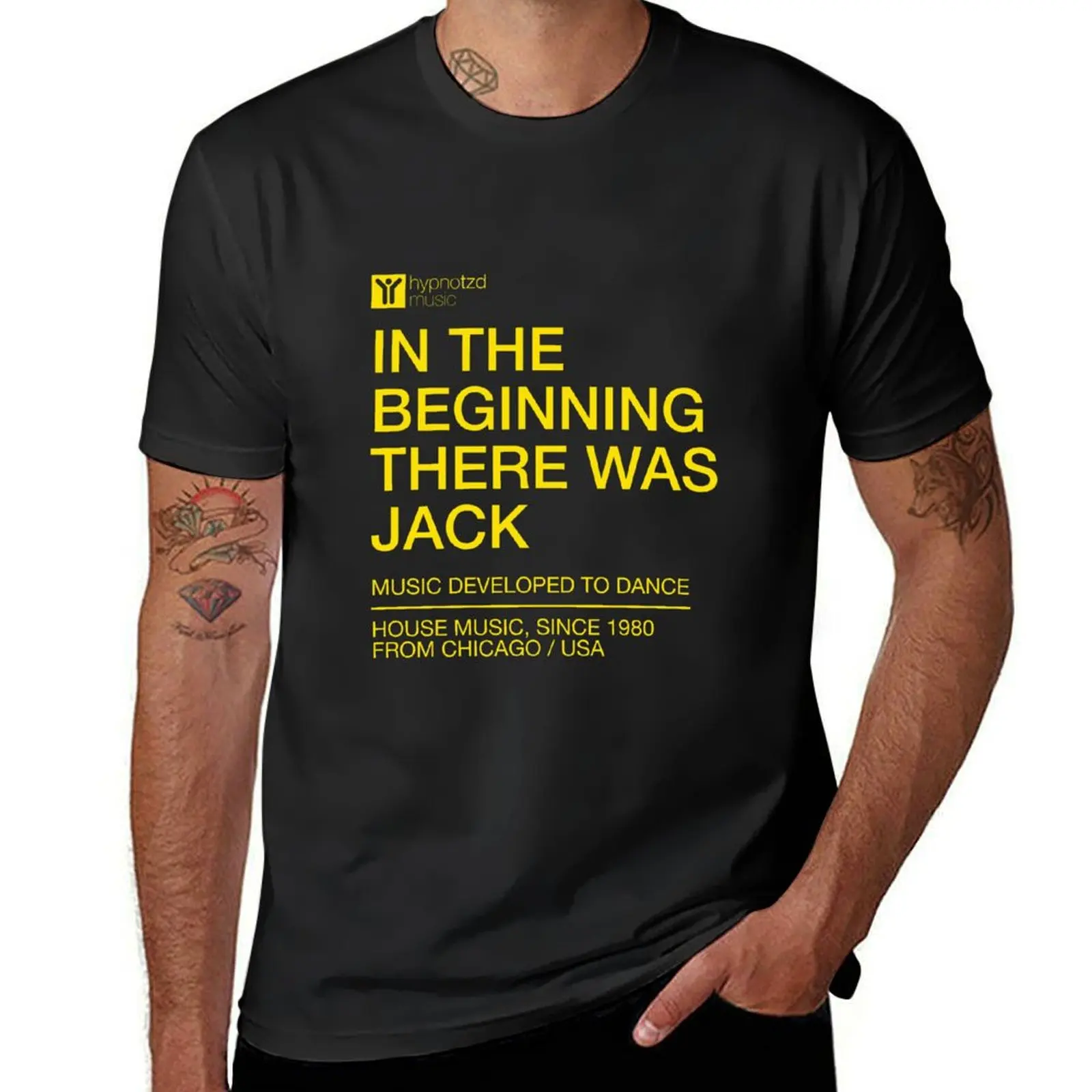 House music anthem the beginning there was Jack. dj gift T-Shirt heavyweights tops mens clothes