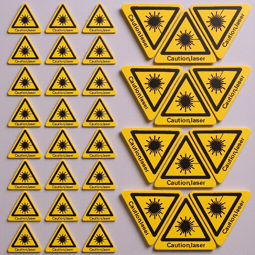 50 قطعة ملصقات تحذير السلامة بالليزر علامة تحذير ملصق أمان تنبيه تسميات منع المخاطر الشارات علامة السلامة #6