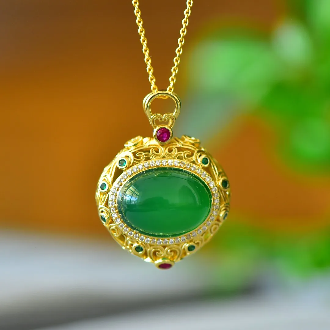 Natural Inlaid Jade… - image