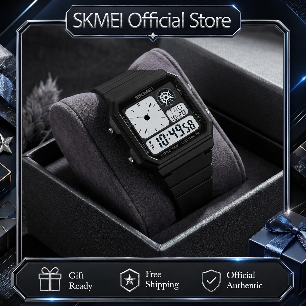 SKMEI Daylight Saving Time Digital Sport Electronic Watch For Men Women Student Waterproof Outdoor Chrono Wristwatch Clock Reloj