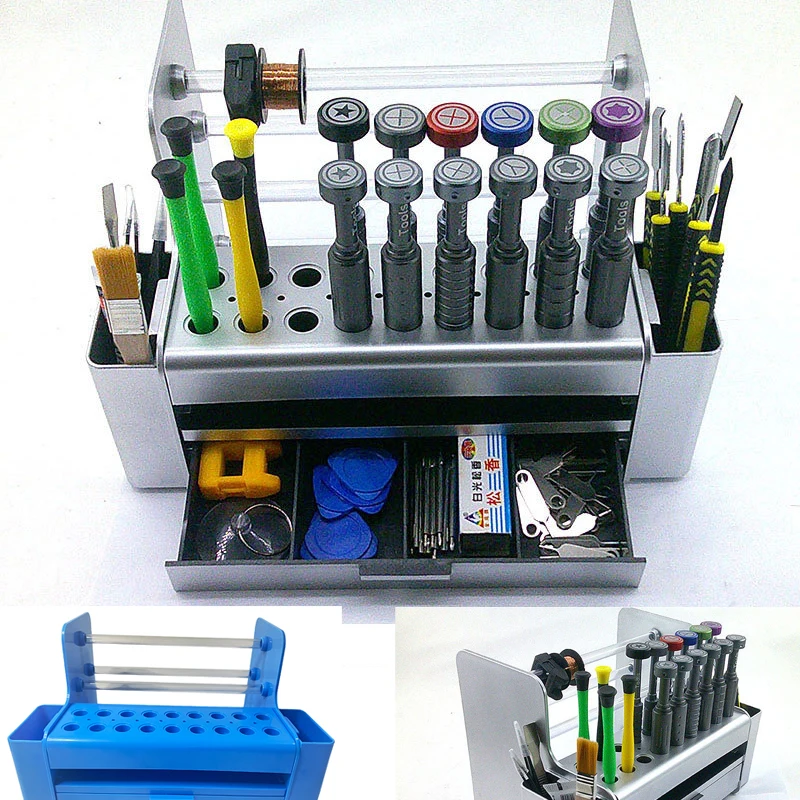 Multifunction Storage Box with Large Capacity Strong Durable Mobile Phone Screw Screwdriver Maintenance Parts Collection Opening