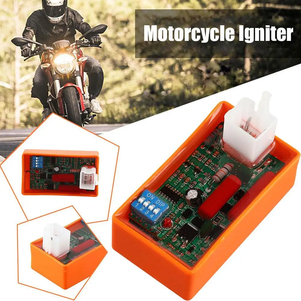 Encendedor de motocicleta, caja CDI AC de 6 pines con interruptor DIP, límite de velocidad de encendido de motocicleta 4000-12000 para FT150 RX150 ML125 Racing T5F8