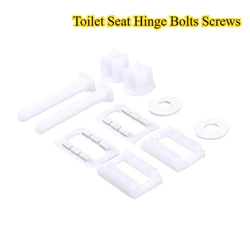 Viti per bulloni cerniera sedile WC in plastica, sostituzione universale dei bulloni sedile WC, kit di montaggio fissaggio, accessori bagno, 1 set