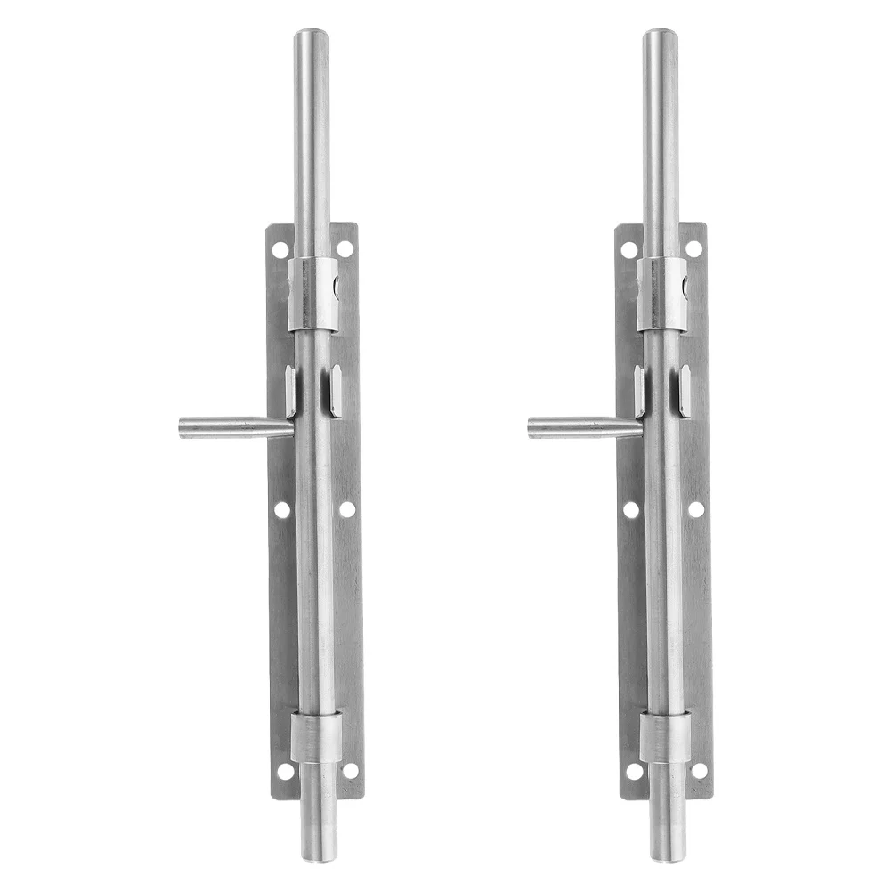 

2Pcs Rustproof Stainless Steel Door Latch Slide Bolt for Barn Cabinet Wardrobe Security Lock Gate Hinges Door Lock Bolt
