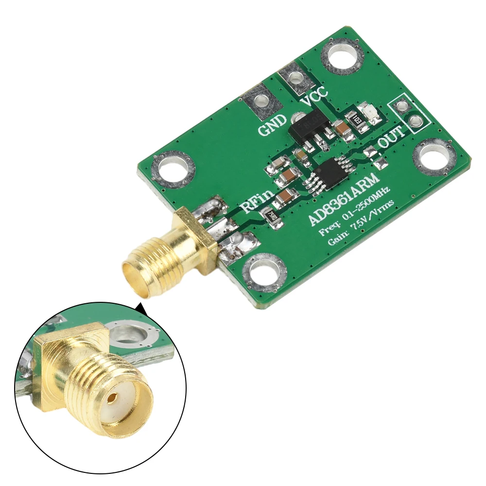 AD8361 RF Power Meter DC 2.7-5.5V True RMS Detect Module 0.1-2.5GHz AM Detector 25K-100MHz RF Wideband Amplifier HF AM DC 1-50V