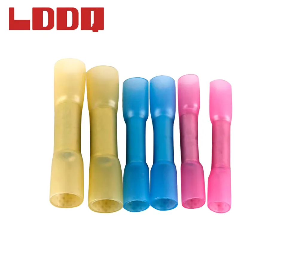 

LDDQ Quality 100pcs Heat Shrink Butt Crimp Terminals Nylon Insulated Electrical Wire Connectors Terminals 22-10AWG BHT1.25/2/5.5