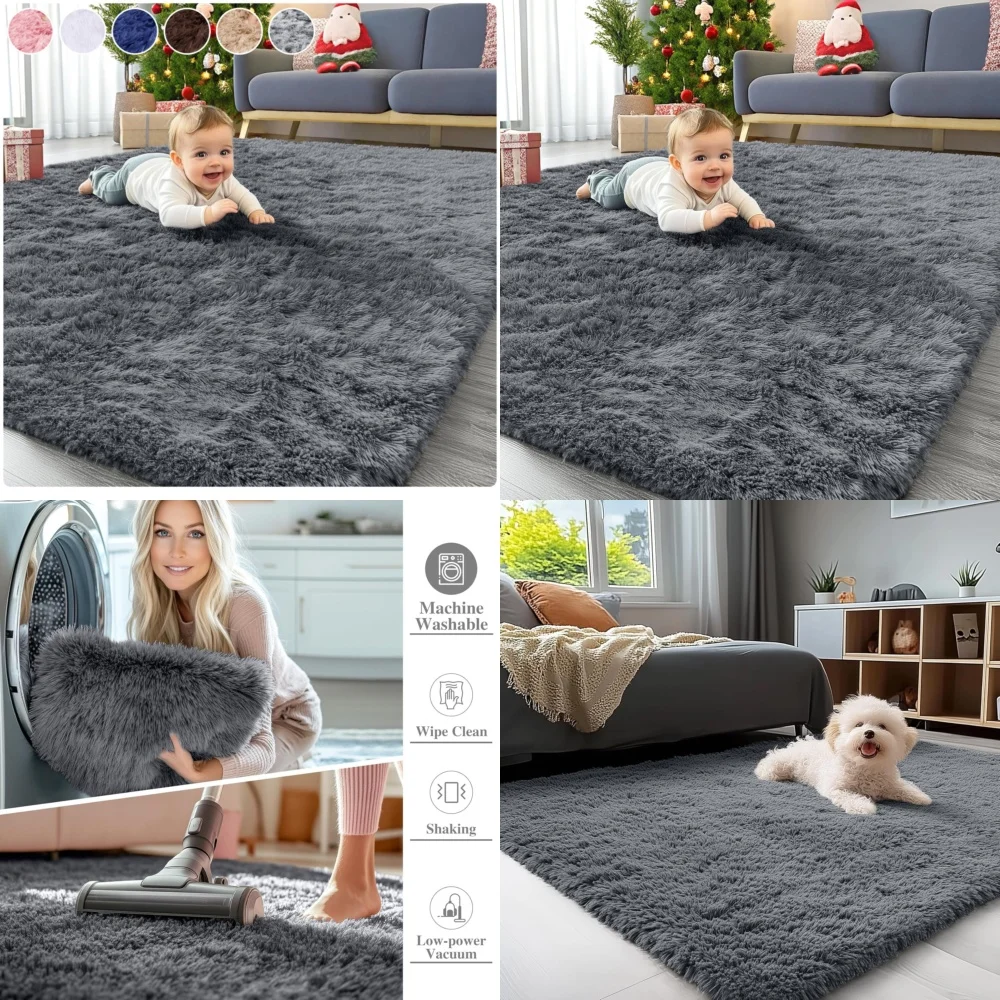 

Other carpetsPlush Soft Kids Friendly Area Rug Fluffy Carpet for Living Room Bedroom Floor Mat Comfortable Home Decor Low Pile