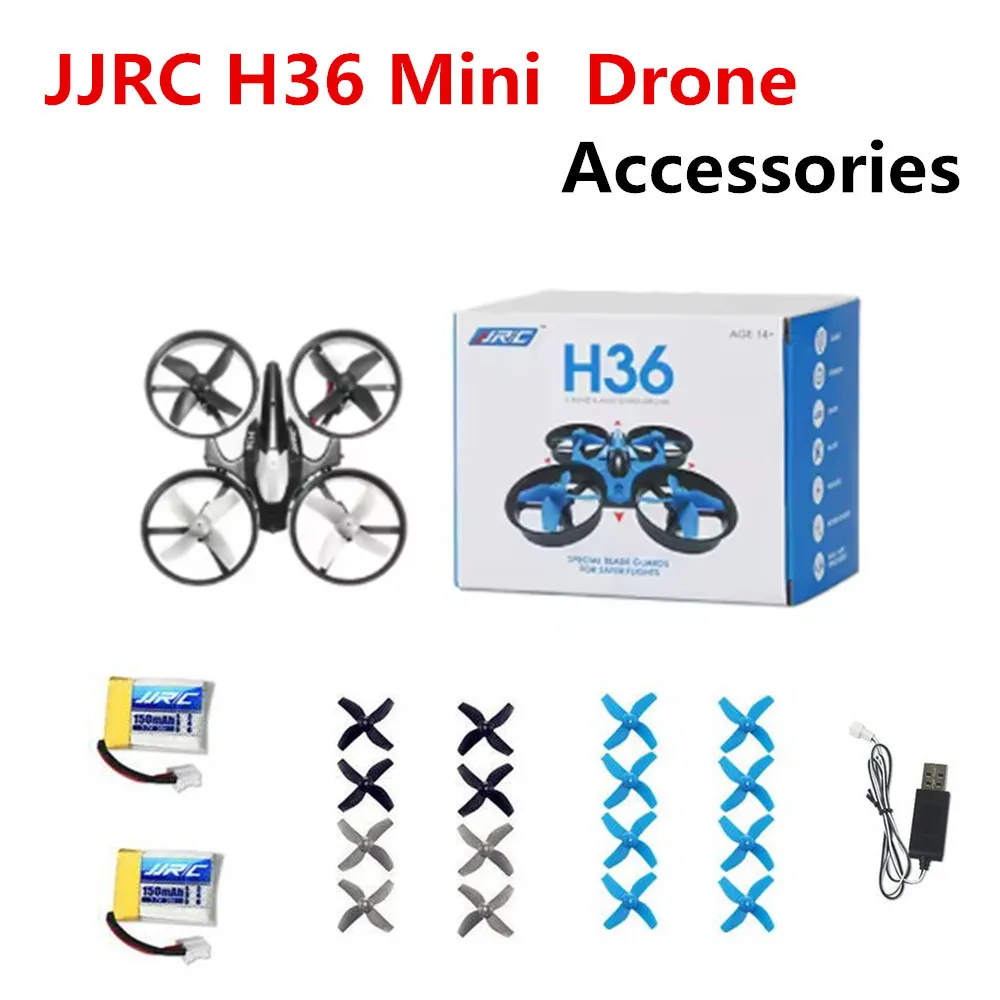 jjrc H36 Drone Battery 3.7V 150mAh  jjrc H36 Mini Drone Propeller  Maple Leaf jjrc H36 Mini Drone  Parts