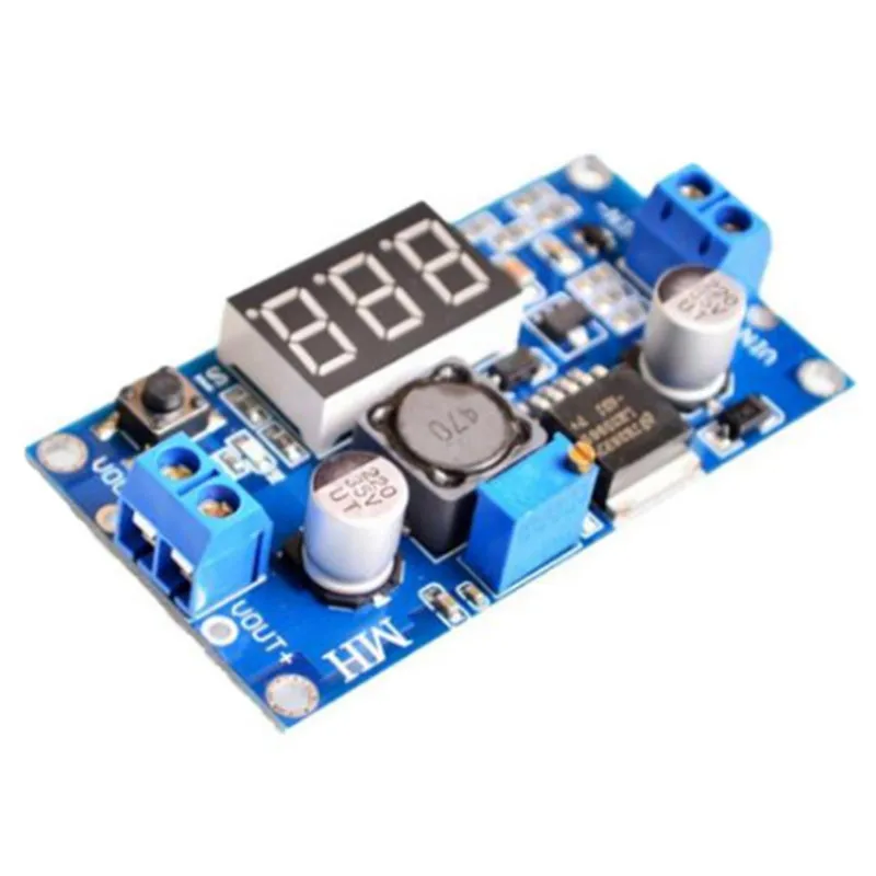 Voltage Regulator LED Display Voltmeter 4.0~40 To 1.25-37V Buck Adapter Adjustable Power Supply LM2596 DC DC Step Down Converter